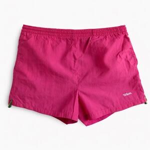 Wilson Tennis Vintage Pink Nylon Athletic Shorts Drawstring Waist Med Tenniscore